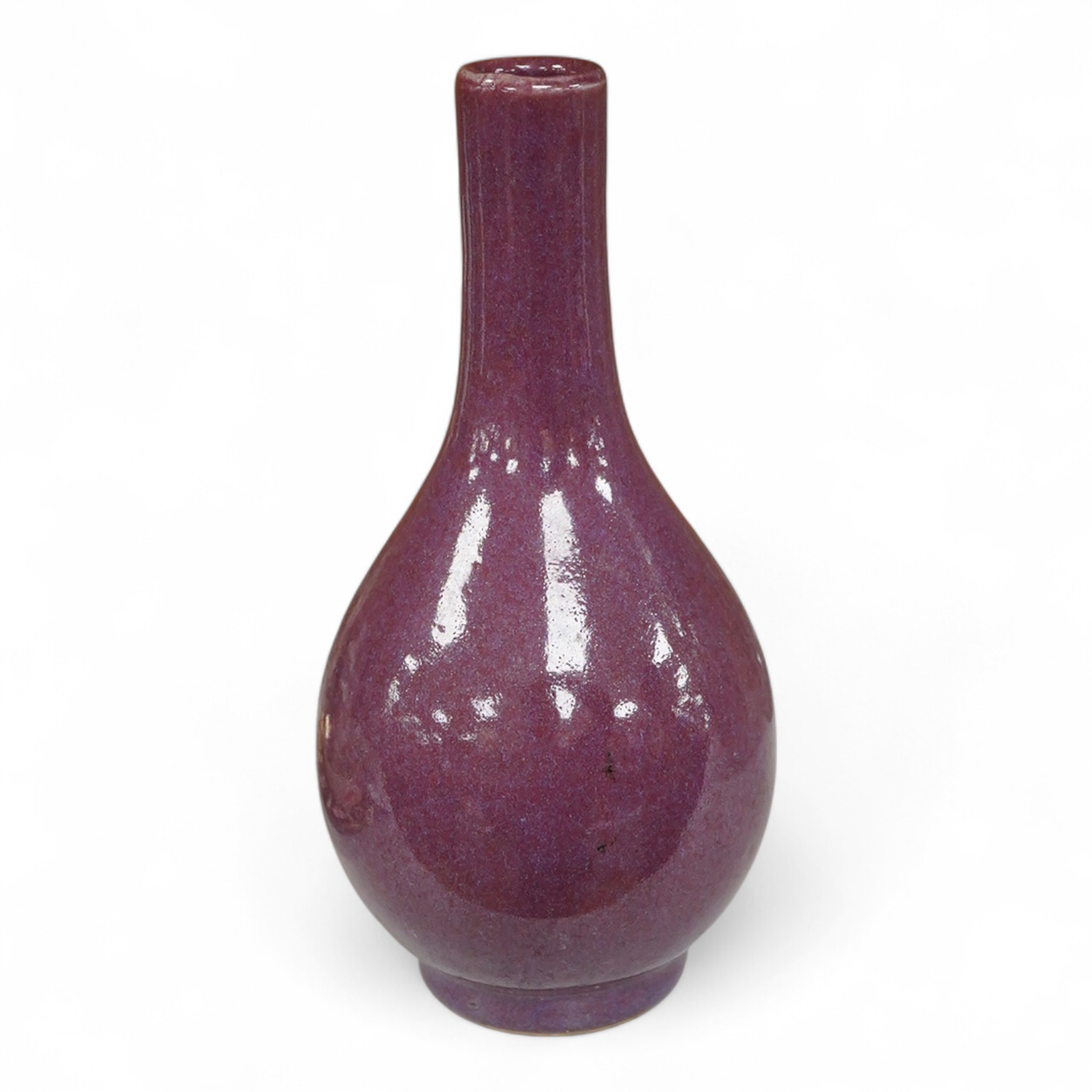 A Chinese crimson glazed bottle vase, 19cm